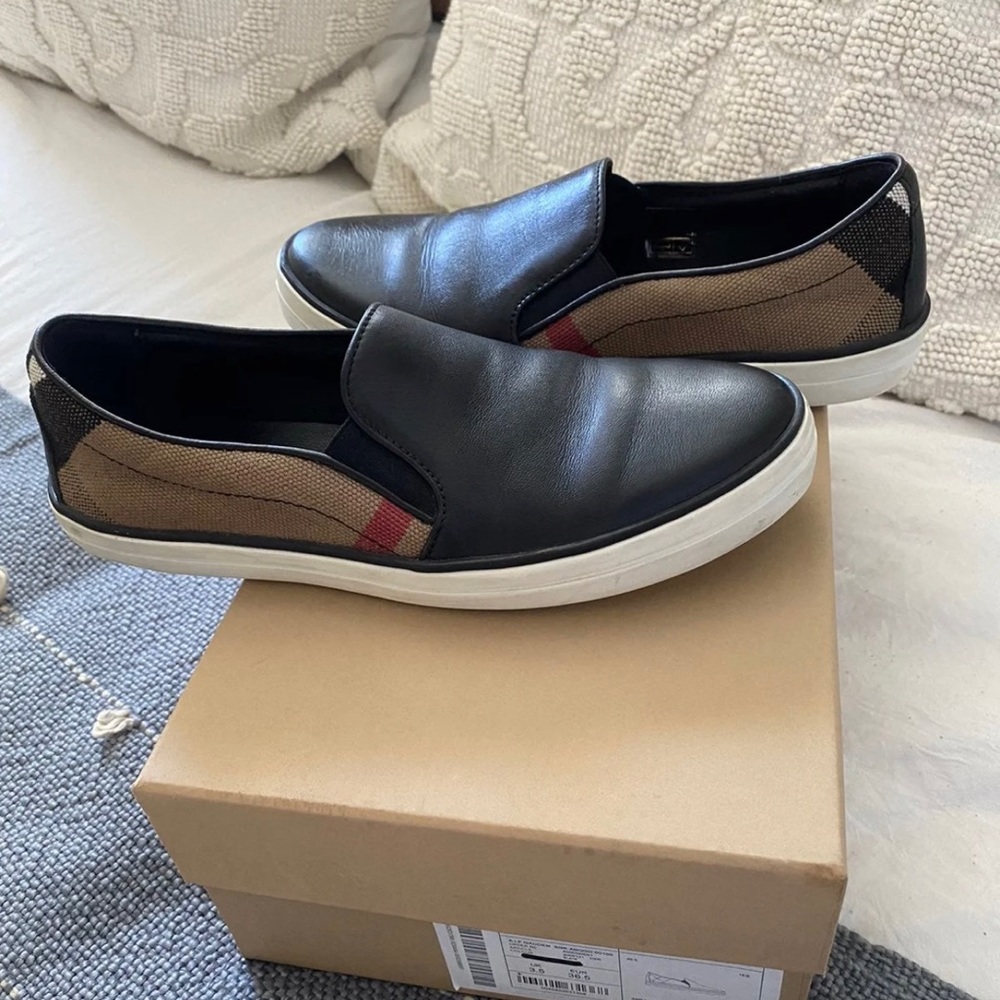Gently used Burberry slip ones
